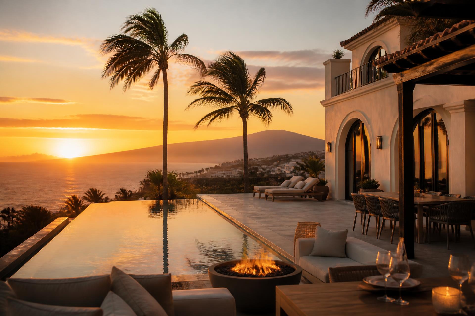 Golden hour at Ojalá Casa Tenerife